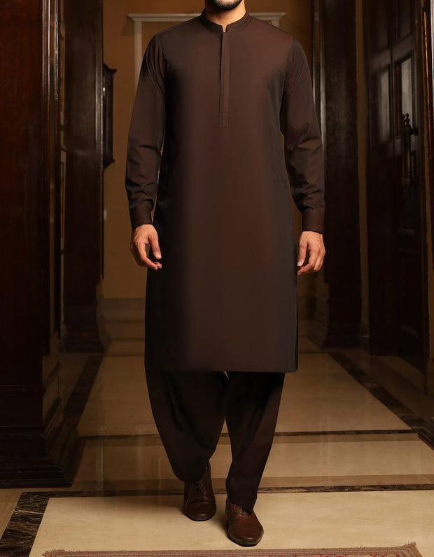 Eid Kurta for Men in Brown Color Overall