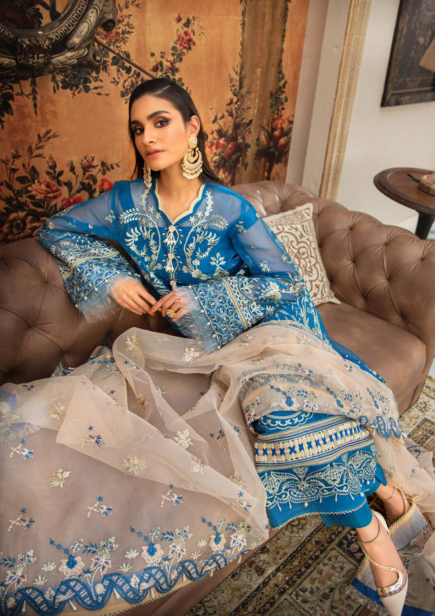 Elegant Blue Salwar Kameez with Embroidery Work 2022