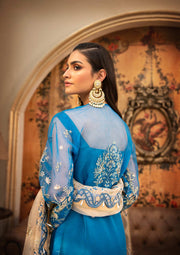 Elegant Blue Salwar Kameez with Embroidery Work Latest