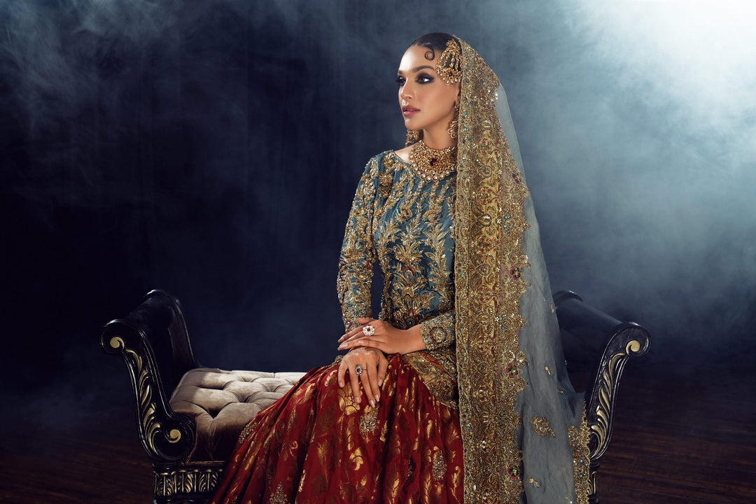 Elegant Bridal Gharara with Kameez and Dupatta for Wedding