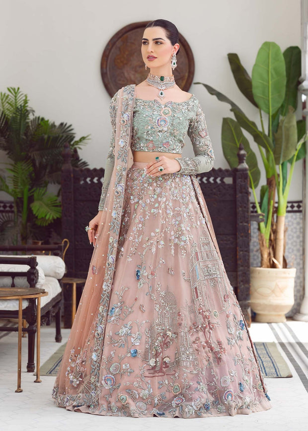 Elegant Bridal Lehenga Choli and Dupatta Dress for Wedding