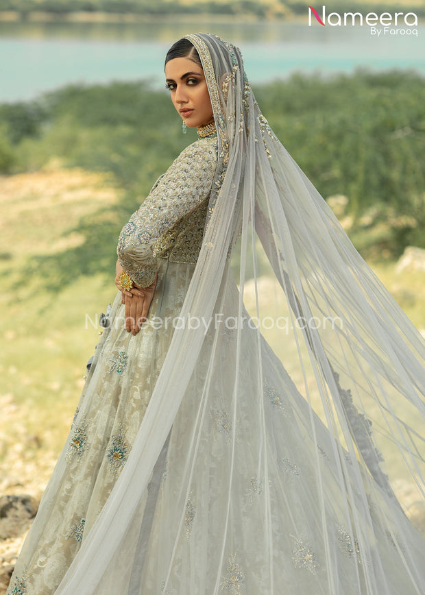 Elegant Bridal Lehenga with Angrakha Dress Pakistani
