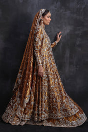 Elegant Bridal Lehenga with Embellished Frock and Dupatta Dress