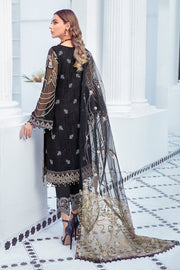 Elegant Chiffon Dress Pakistani in Black Color Online