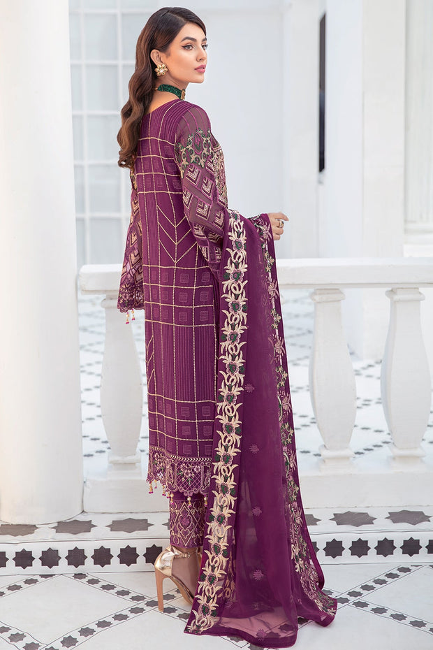 Elegant Designer Kameez Salwar in Purple Shade 2022
