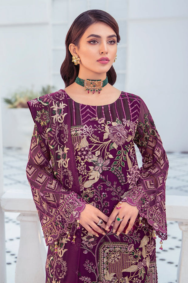 Elegant Designer Kameez Salwar in Purple Shade Online