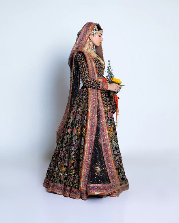 Elegant Embellished Pakistani Bridal Lehenga Choli and Dupatta