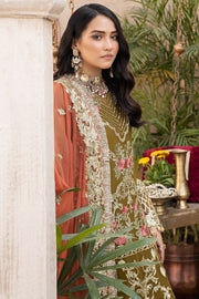 Elegant Embroidered Chiffon Dress Pakistani