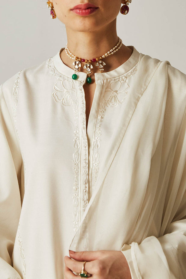 Elegant Embroidered Kameez Trouser Dupatta Pakistani Dress