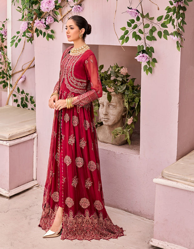 Elegant Embroidered Kameez Trouser Pakistani Wedding Dress