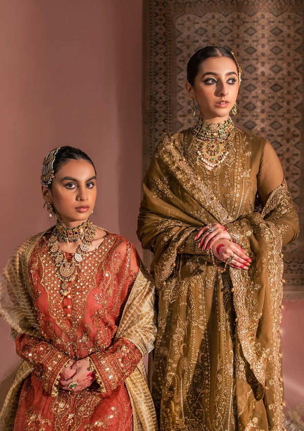 Elegant Embroidered Kameez Trouser Pakistani Wedding Dress