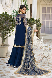 Elegant Farshi Gharara with Kameez in Blue Shade 2022