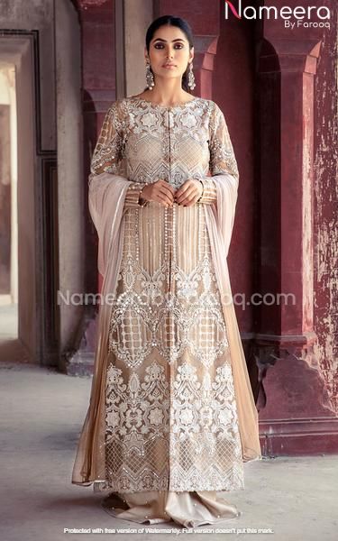 Front Open Gown Dress for Wedding Wear 