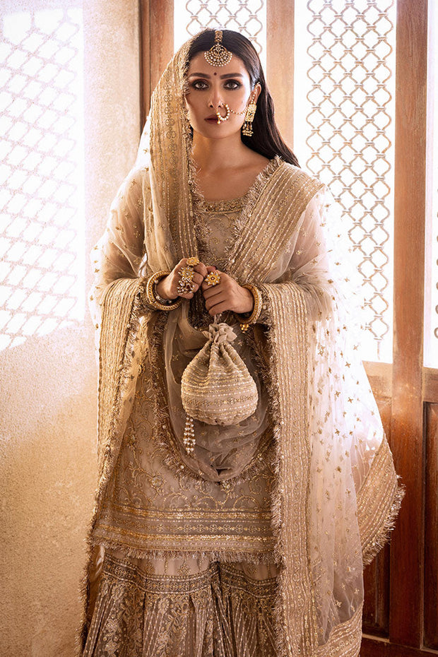 Elegant Gharara Kameez Embroidered Pakistani Bridal Dress