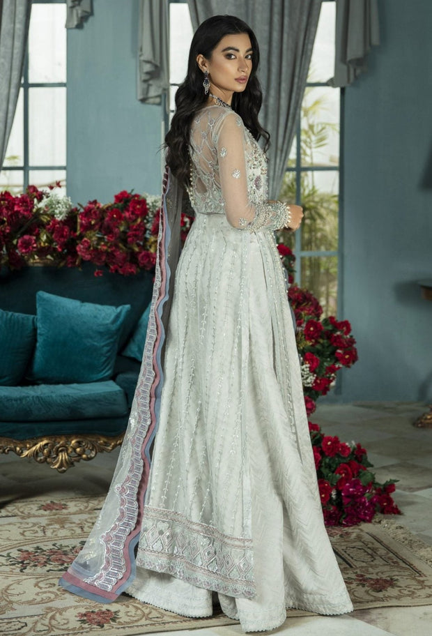 Elegant Grey Dress Pakistani in Sharara Kameez Style Online
