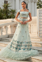 Elegant Indian Wedding Dress in Lehenga Choli Style