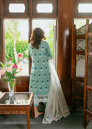 Elegant Kameez Trouser Dupatta Embroidered Pakistani Eid Dress