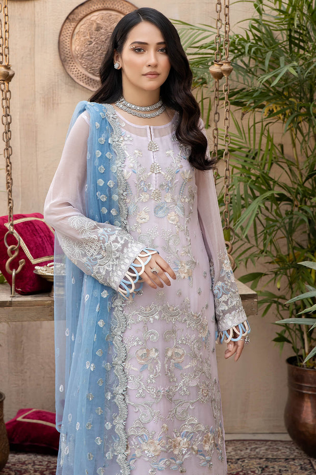 Elegant Kameez Trouser Pakistani Eid Dress in Premium Chiffon