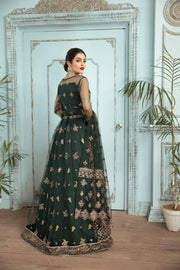 Elegant Lehenga Choli in Bottle Green Shade 2022