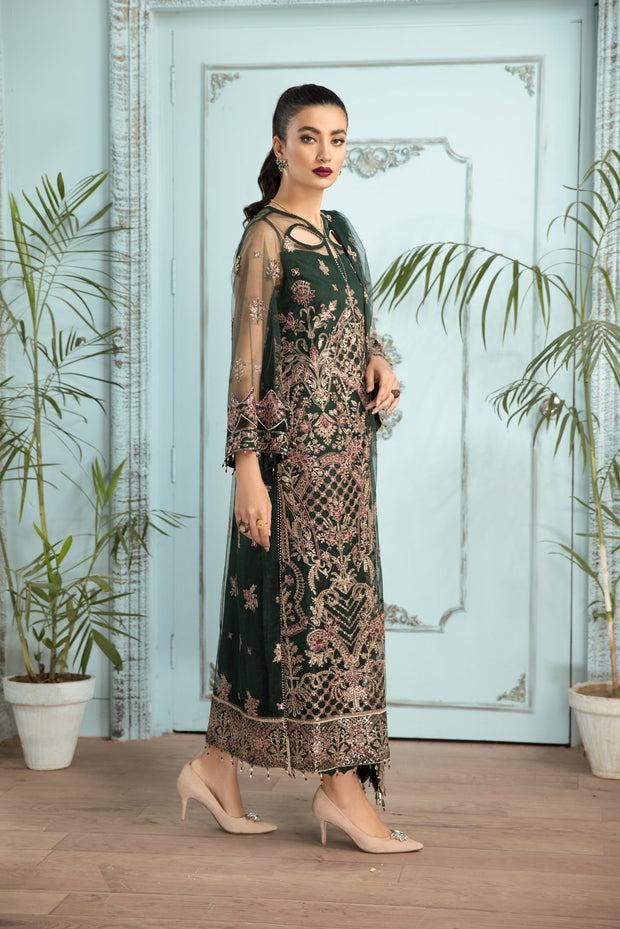 Elegant Lehenga Choli in Bottle Green Shade Designer