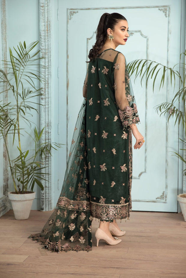 Elegant Lehenga Choli in Bottle Green Shade Latest