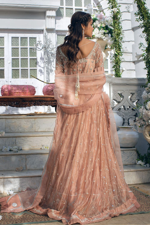 Elegant Lehenga Gown Pink Bridal Dress Pakistani Online