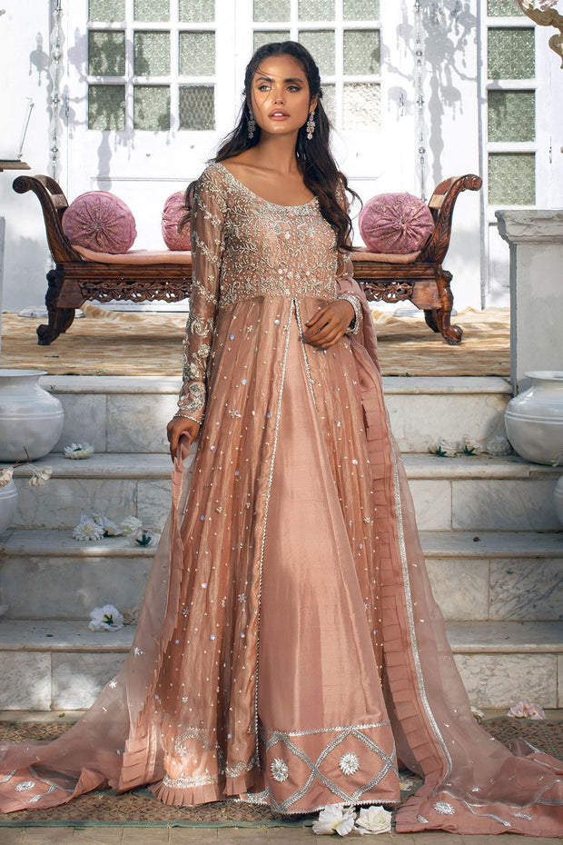 Elegant Lehenga Gown Pink Bridal Dress Pakistani