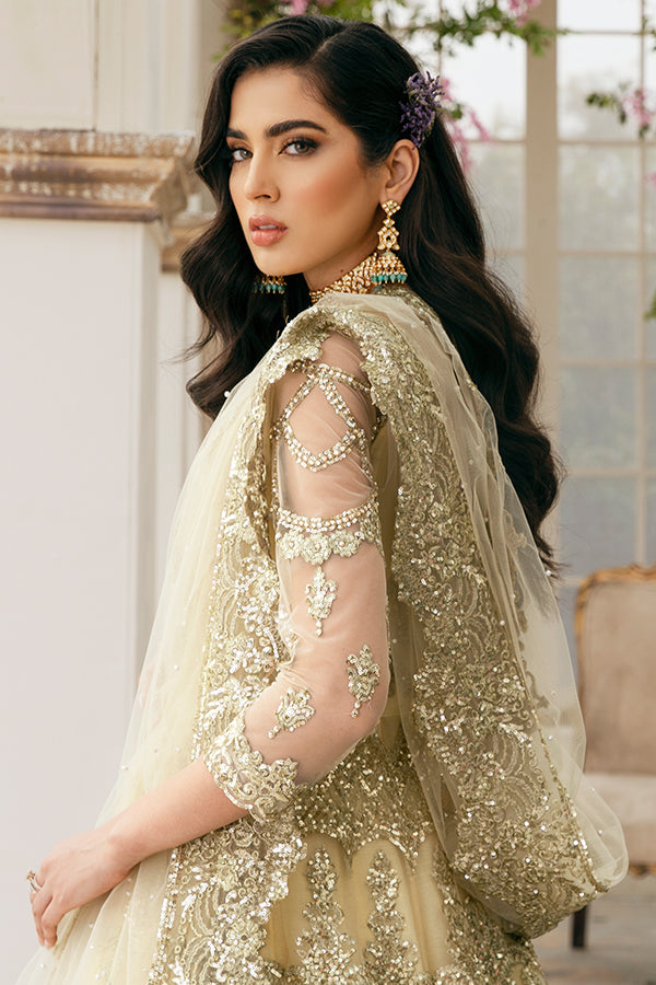 Elegant Lehenga with Front Open Gown Pakistani Dress