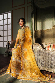 Elegant Mustard Pakistani Bridal Dress in Sharara Kameez Style