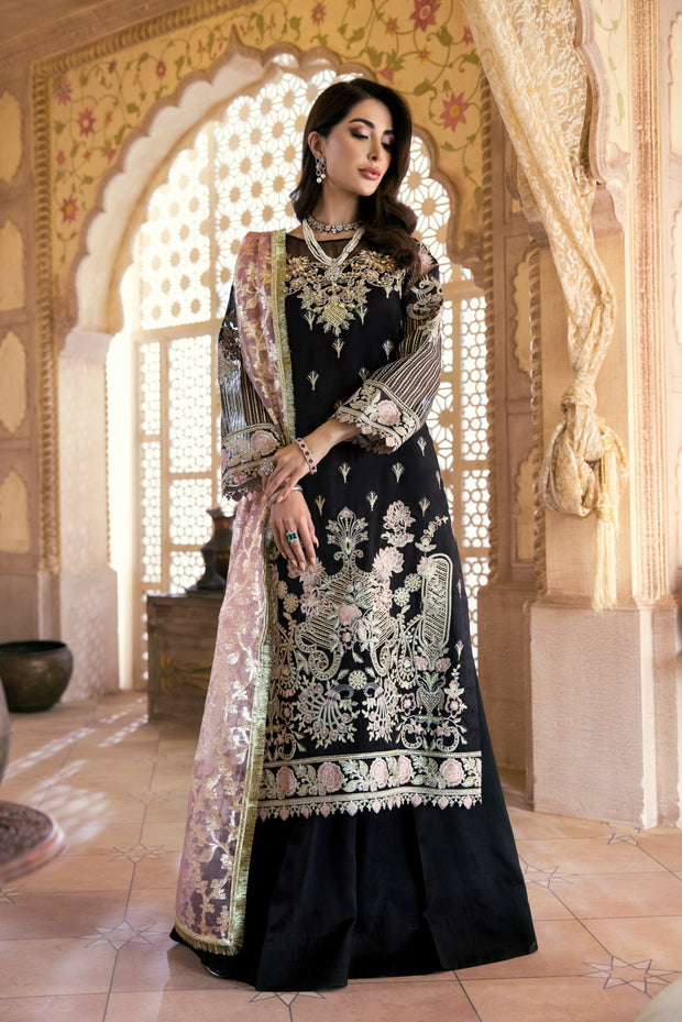 Elegant Pakistani Black Dress with Embroidery Online 2022 LARGE Elegant Pakistani Black Dress with Embroidery Online 2022 LARGE