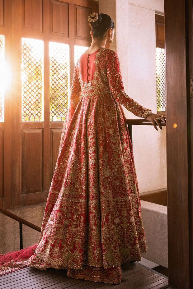 Elegant Pakistani Bridal Maxi and Red Sharara Wedding Dress