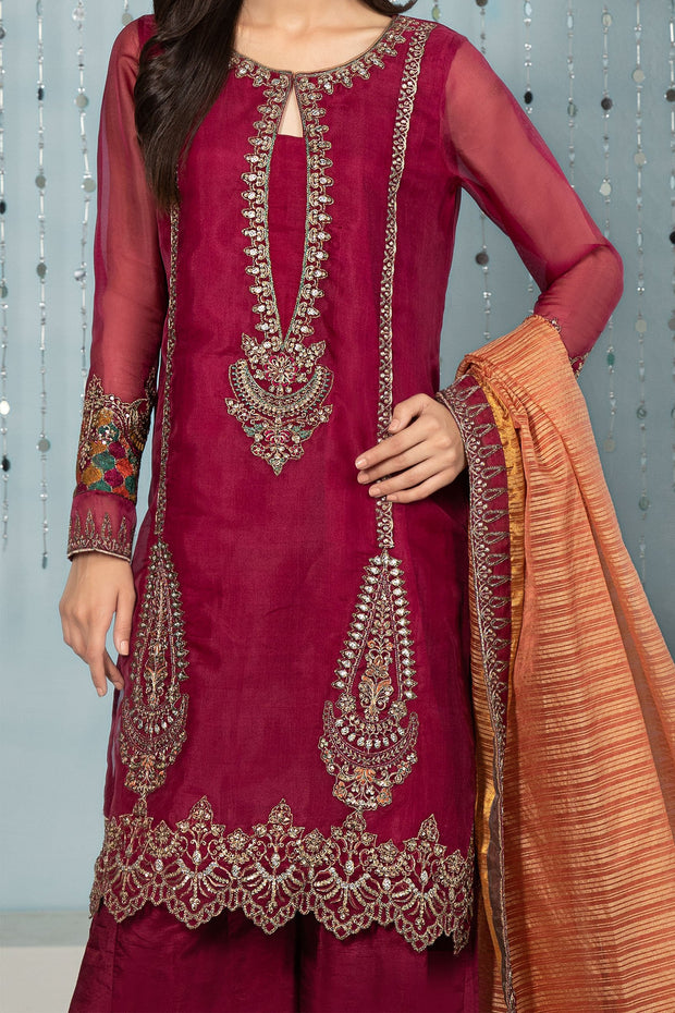 Elegant Pakistani Dress in Sharara Kameez and Dupatta Style