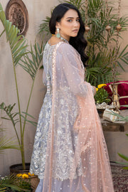 Elegant Pakistani Eid Dress in Organza Frock and Sharara Style