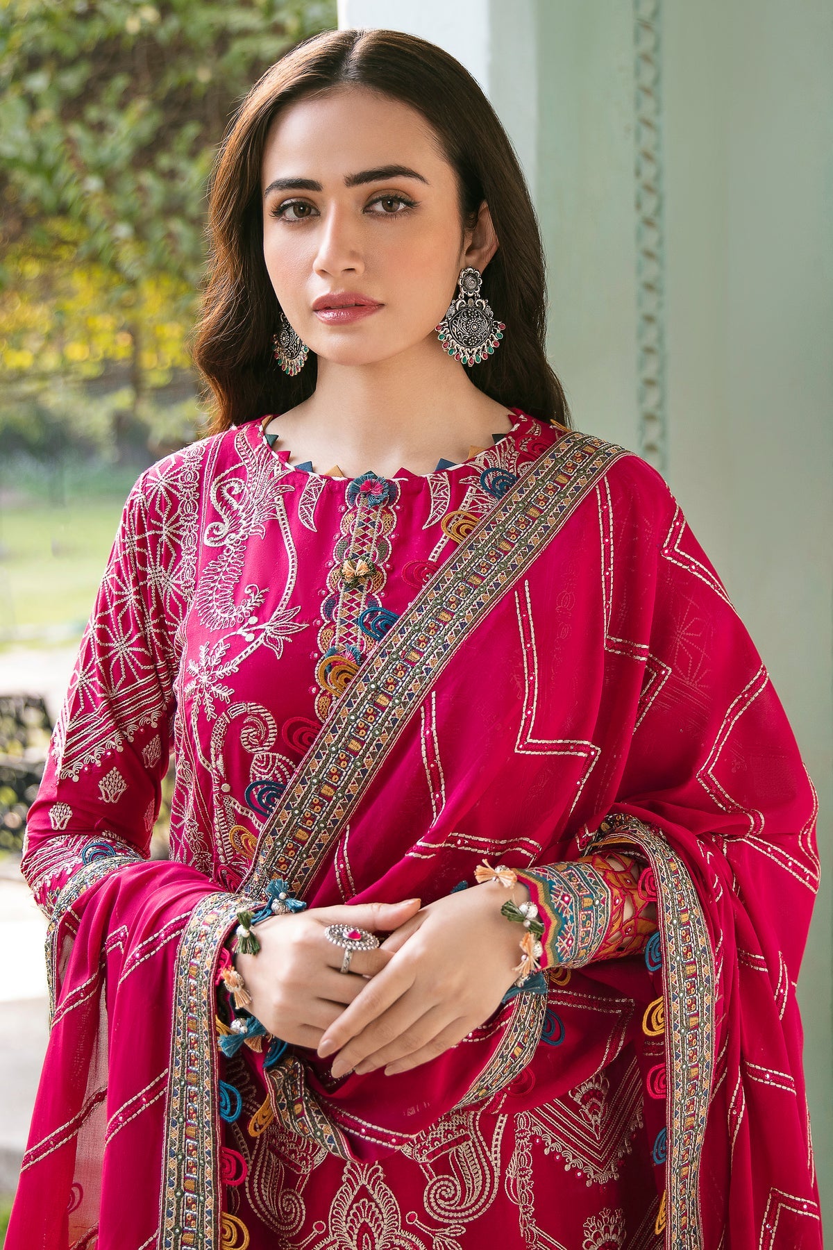 Pakistani Style Lovely Pink Function Wear Salwar Suit