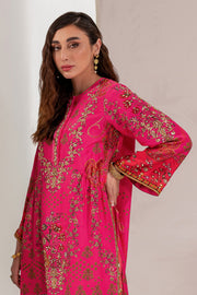 Elegant Pakistani Eid Dress in Raw Silk Kameez Trouser Style