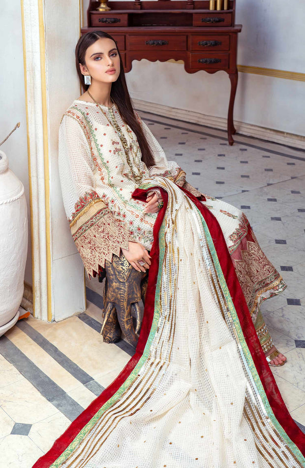 Elegant Pakistani Embroidered Salwar Kameez and Dupatta Dress