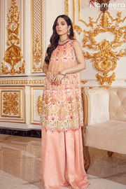 Elegant Pakistani Long Frock for Wedding Party Short Frock Look