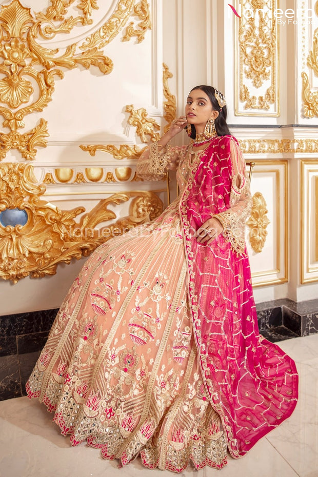 Elegant Pakistani Long Frock for Wedding Party Frock Look