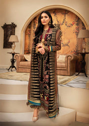 Elegant Pakistani Maxi Dress in Black Shade