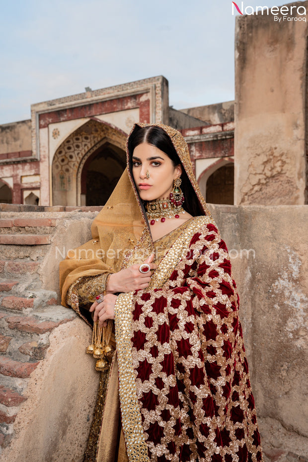Pakistani Peplum Dress Ethnic with Sharara 2021 with Embroidery Shall