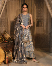 Elegant Pakistani Raw Silk Salwar Kameez Dress