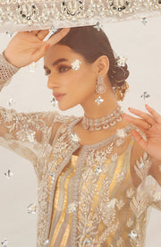 Elegant Pakistani Wedding Dress in Open Kameez Trouser Style