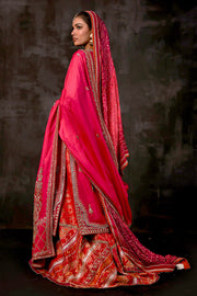 Elegant Pakistani Wedding Dress in Pink Gharara Kameez Style