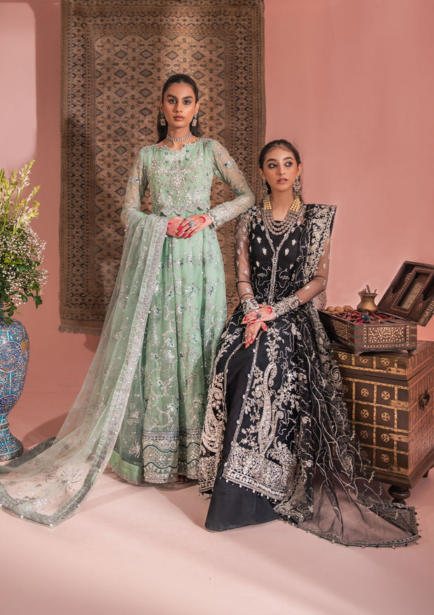 Elegant Pakistani Wedding Dress in Pishwas Frock Trouser Style