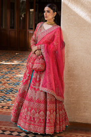 Elegant Pakistani Wedding Dress in Pishwas and Lehenga Style