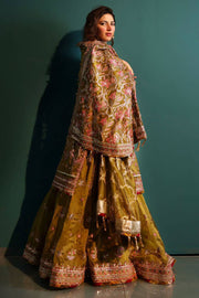 Elegant Pakistani Wedding Gharara Kameez and Dupatta Dress
