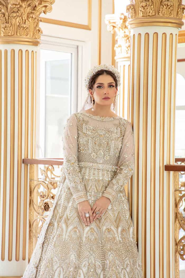 Elegant Royal Pakistani Wedding Gown in Premium Net