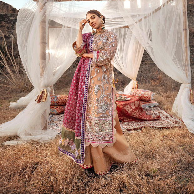 Elegant Pakistani Wedding Sharara Kameez Suit