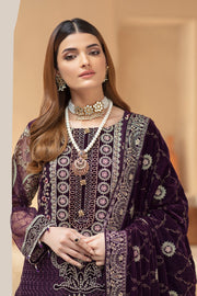 Elegant Party Wear Salwar Kameez in Violet Shade Online