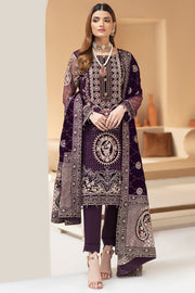 Elegant Party Wear Salwar Kameez in Violet Shade